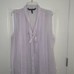 White House Black Market Light Purple Sleeveless Blouse